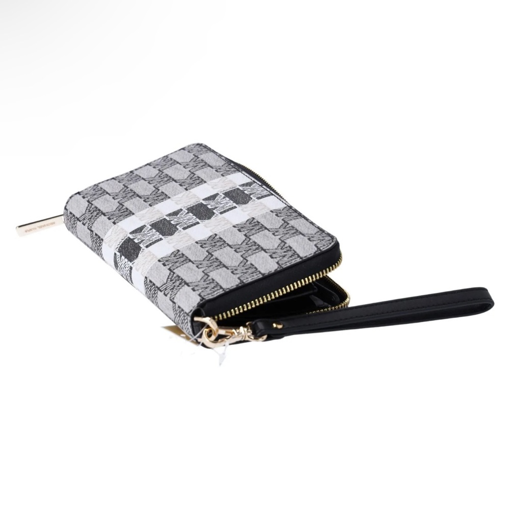 Michael Kors Jet Set Travel Large Continental Jacquard Wallet MK Black Multi - Picture 5 of 6
